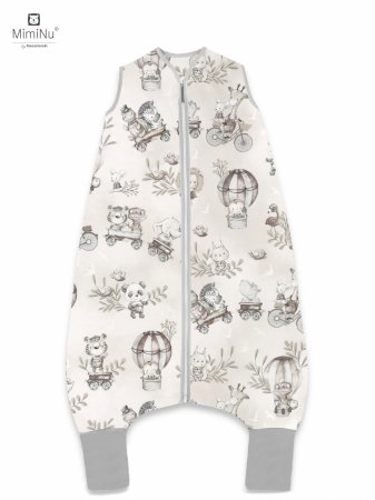MIMINU miegmaišis su vieta kojoms, insulated, Zoo on bikes, beige, 2-6 m. 5907501462175