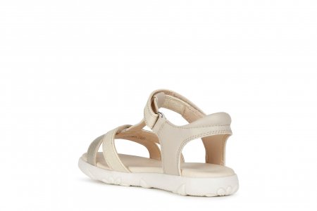 GEOX basutės beige/gold, J158ZA-054BJ-C0512 J158ZA-054BJ-C0512