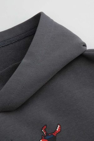 COCCODRILLO džemperis su gobtuvu, pilkas, cm 