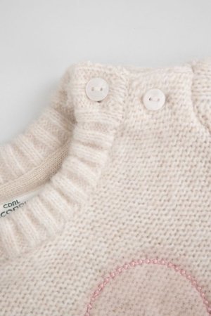 COCCODRILLO megztinis HAPPY PUPPY GIRL NEWBORN, kreminės, ZC5172101HGN-002-086, 86 cm 