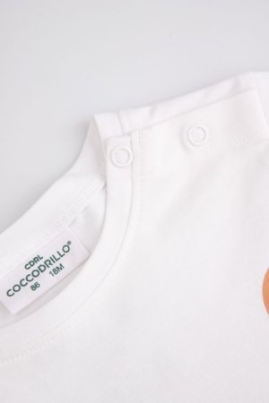 COCCODRILLO marškinėliai trumpomis rankovėmis, kreminiai, 