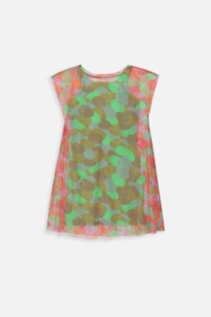 COCCODRILLO suknelė be rankovių OCEAN WONDERS JUNIOR, žalia, WC4129301OWJ-011-152, 152 cm 