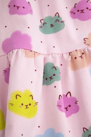COCCODRILLO suknelė trumpomis rankovėmis DREAM DIARIES GIRL NEWBORN, spalvota, WC5129201DGN-022-086, 86 cm 