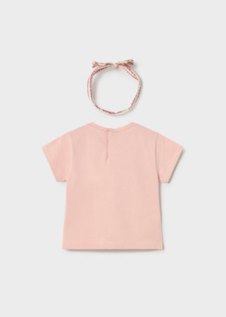 MAYORAL marškinėliai trumpomis rankovėmis ir galvos juosta, peony, 1.081-12, cm 