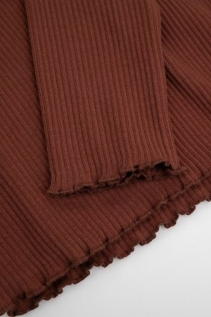 COCCODRILLO marškinėliai ilgomis rankovėmis EVERYDAY GIRL, rudi, ZC3143102VGB-018- 