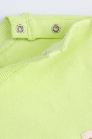 COCCODRILLO marškinėliai trumpomis rankovėmis SMILE BOY NEWBORN, žali, ZC4143102SBN-011-086, 86 cm 
